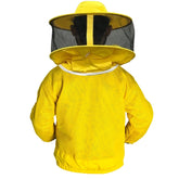 Giacca bianca per apicoltore con velo rotondo protettivo